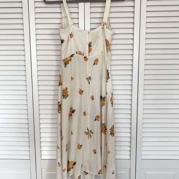 Reformation Yellow Frankfort Tie Midi Floral Sundress - size 4 - Picture 5 of 9
